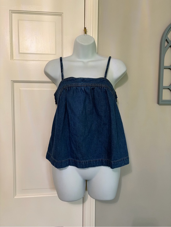 Madewell Tops - Madewell Smocked Waist Denim Tank Top - Blue